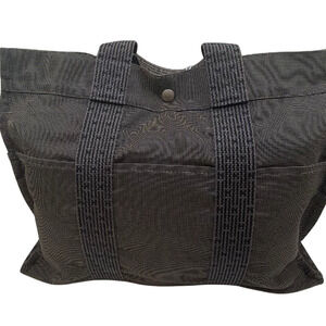 Hermès Herbag Cabas Blue Toile H Canvas Tote Bag